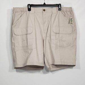NWT  Croft & Barrow  Side-elastic Cargo Shorts  Relaxed Fit  Tan Khaki  Size 46